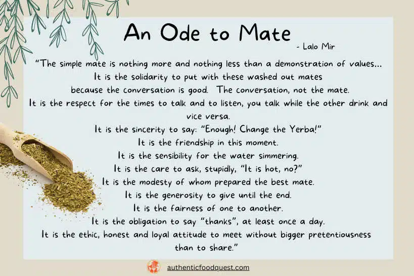 An Ode To Mate by Lalo Mir at Authentic Food Quest