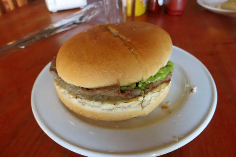Churrasco sandwich Chilea foods by Authentic Food Quest