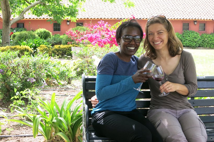 Chile Reds Enjoying wines Vina Aquitania Garden