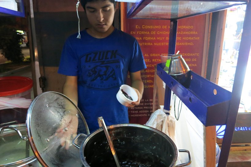 Mazamorra preparation for mazamorra morada recipe by Authentic Food Quest 