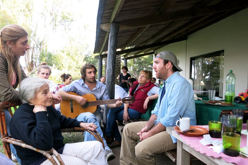 Traditional folklore music at asado in Tandil, Argentina