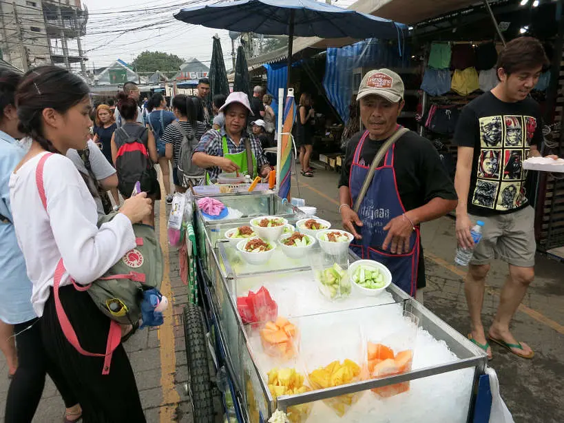 Chatuchak Fruit Vendor Bangkok Markets Authentic food quest