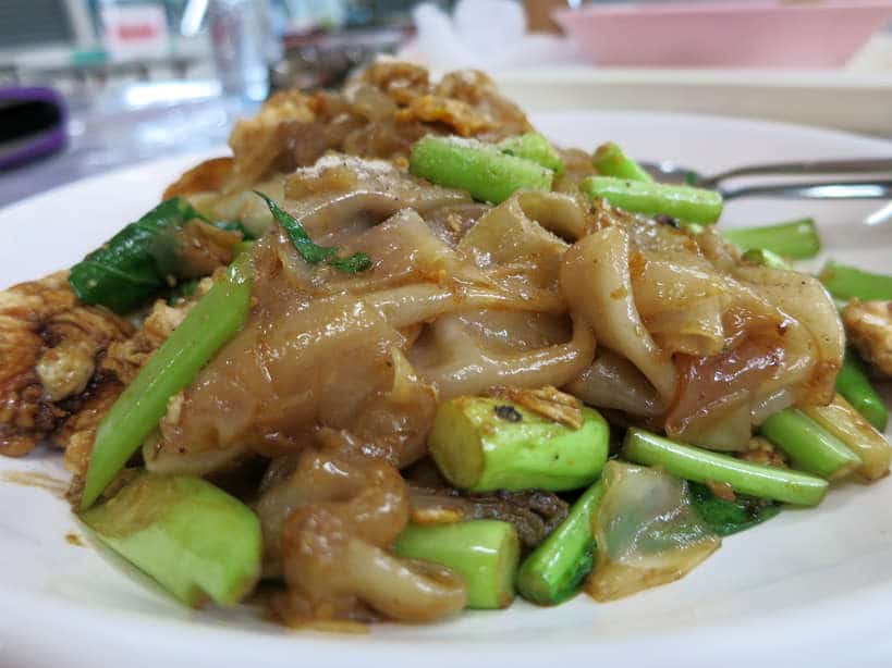 Pad See Ew Gai (large noodles stir fried with chicken and eggs) Bangkok Food by Authentic Food Quest