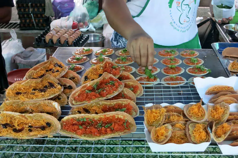 Taling Chan Thai crispy Pancakes Bangkok Markets Authentic Food Quest