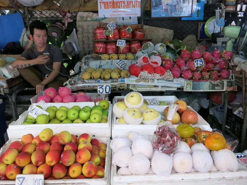 Fruit Vendor Bangkok food tour Authentic Food Quest