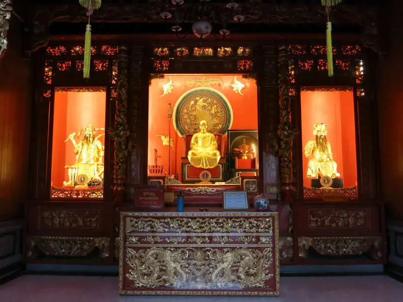 Main Altar Temple Chinatown Bangkok Food Authentic Food Quest