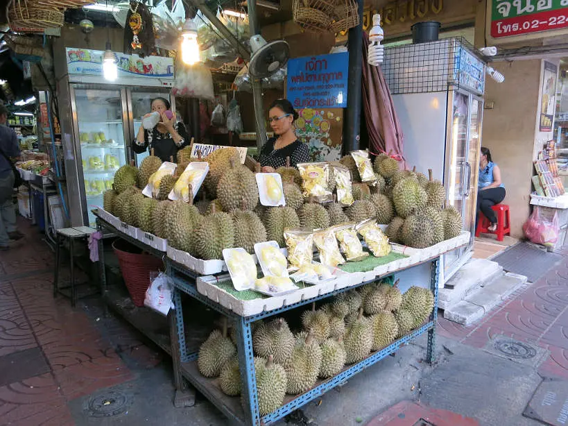 Durian Vendor Chinatown Bangkok Food by  Authentic Food Quest