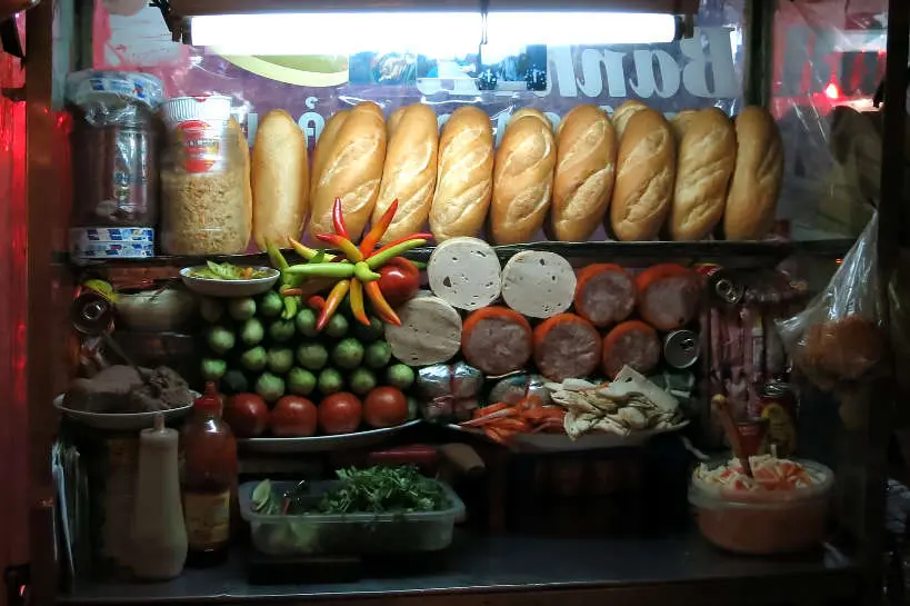 Banh Mi Ingredients for the traditional Banh Mi Sandwich the famous Vietnamese Sandwich in Vietnam by Authentic Food Quest