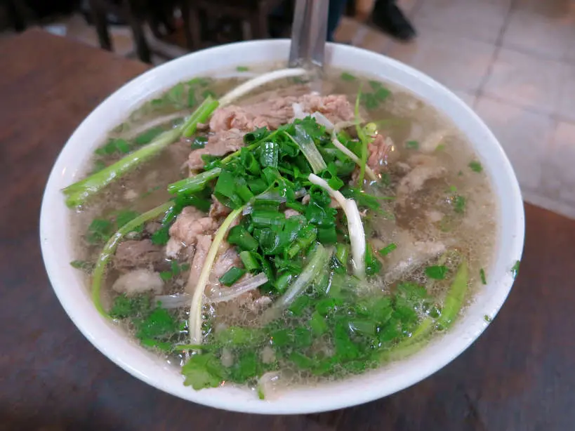 Beef Pho at Pho Gia Nguyen best pho in Hanoi by Authenticfoodquest