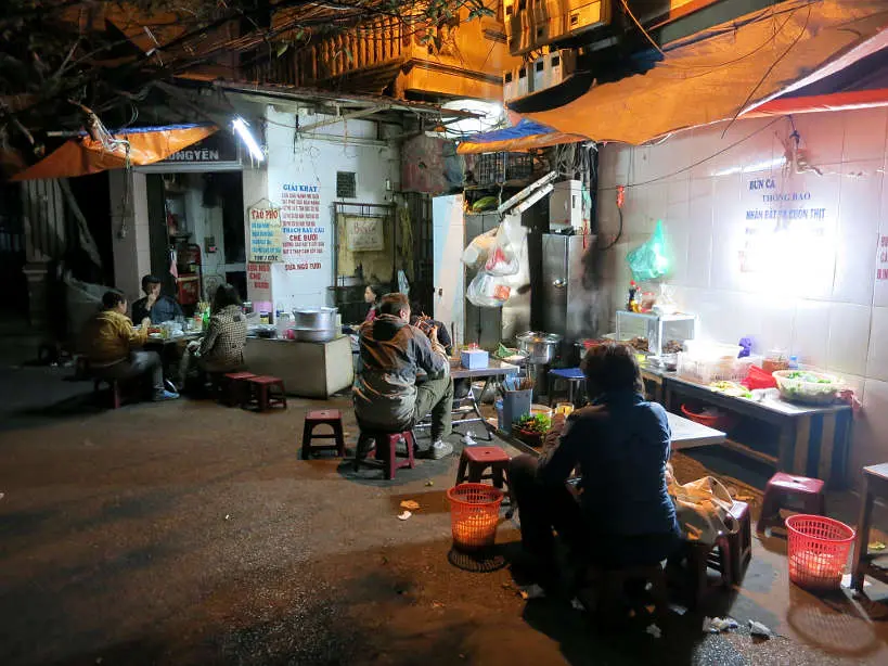 Bun Ca Sam Cay Si Hanoi street food Authentic Food Quest