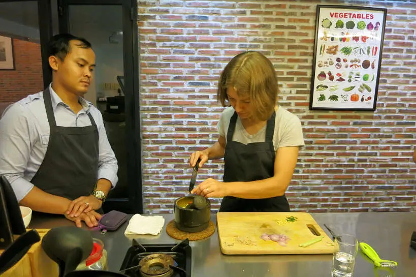 Claire at La Table Khmere Cambodia Cooking Class Authentic Food Quest