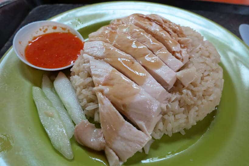 Hainanese Chicken for Hawker Center Singapore by Authentic Food Quest. This is the best Hainanese chicken from Tian Tian food stall in Singapore.