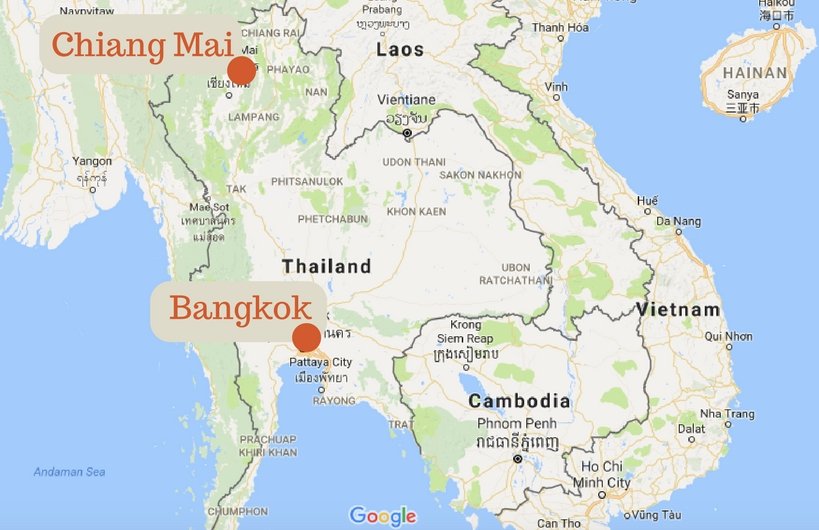 Thailand Map Authentic Food Quest