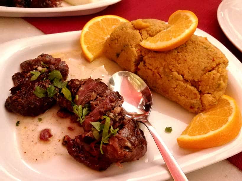 Black Pork and Migas at Cafe Alentejo