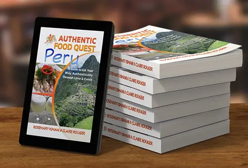 Paperback books and Kindle version Authentic Food Quest Peru