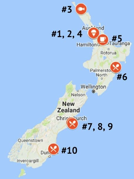 Map Top 10 New Zealand Food Experiences Authentic Food Quest
