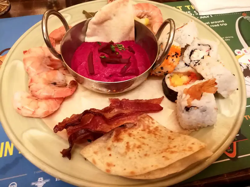 Beet Hummus Feast Buffet off strip value buffet Las Vegas Authentic Food Quest
