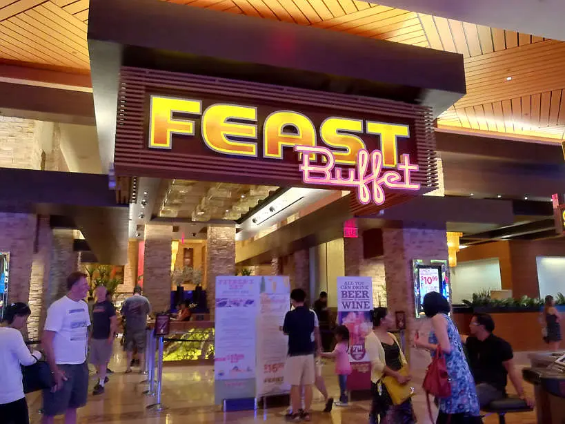 Entrance at Feast Buffet best-affordable buffet and-place-to-eat-off-the-strip-in-Vegas by Authentic Food Quest. This is one of the best places to eat off the strip in Las Vegas.