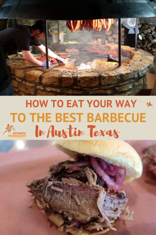 Pinterest Pin for Authentic Food Quest for the best BBQ in Austin Texas