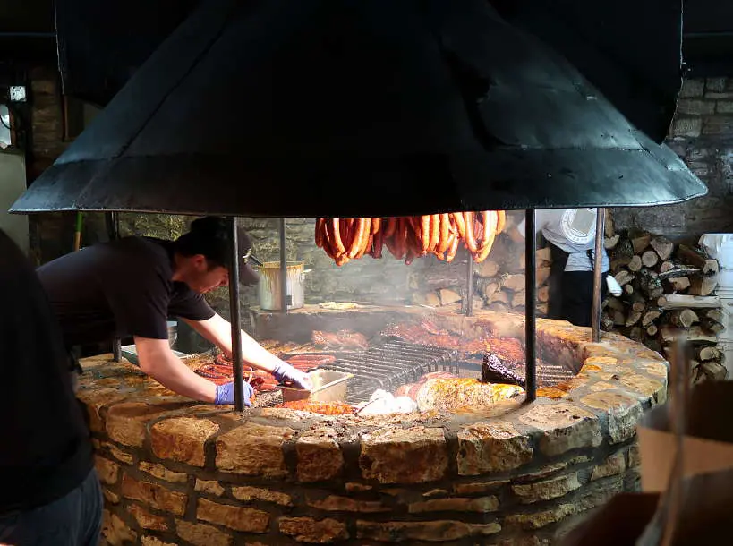 The Pit at Salt Lick on our quest for the Best BBQ in Austin Authentic Food Quest
