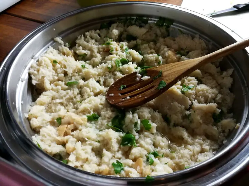Preparing Acorda for Portuguese foods for Portuguese Dinner for Eating with Portuguese family by Authentic Food Quest