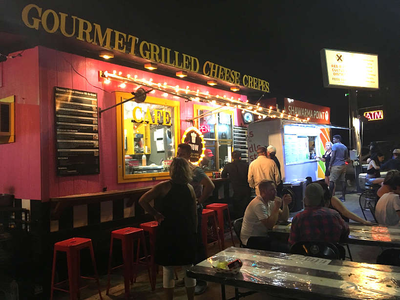 Gourmet Grilled Cheese Crepes at Simply Wow Food Truck at the Austin Food Truck Park downtown by Authentic Food Quest