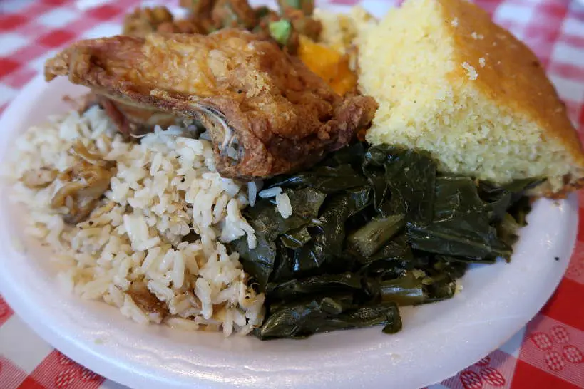 Chicken Bog Collard Greens at Big Mike's Soul Food for Best Southern Comfort Foods by Authentic Food Quest.