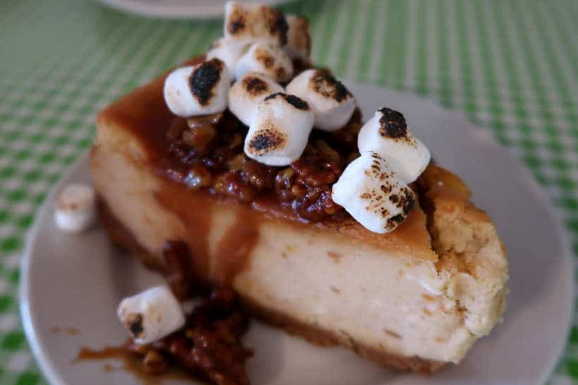 Sweet Potato Cheesecake at Tubb's for Best Things to Do in Florence SC on the Pecan Trail by Authentic Food Quest. Visting Tubb's is one of the best things to do in South Carolina