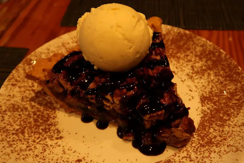 Town Hall Restaurant Chocolate Pecan Pie for Best Restaurant Downtown Florence SC on the Pecan Trail SC by Authentic Food Quest.