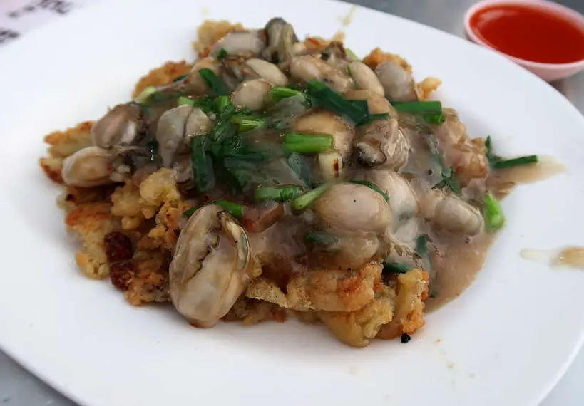 Oyster Omelet Best street food seafood in Bangkook Chinatown by Authentic Food Quest