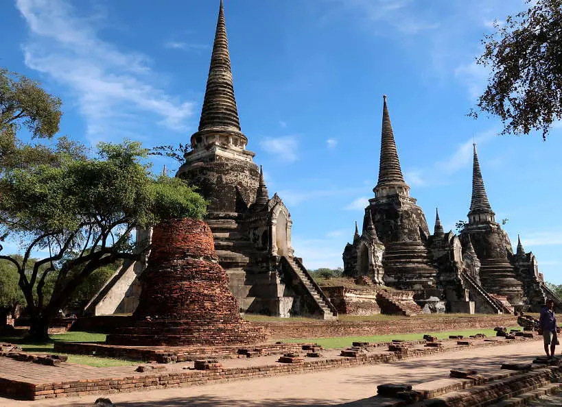 Wat Phra Si Sanphet The Former Royal Palace on Ayutthaya Day Tour by Authentic Food Quest. This is one of the most important temples you will see on your Ayutthaya day triip