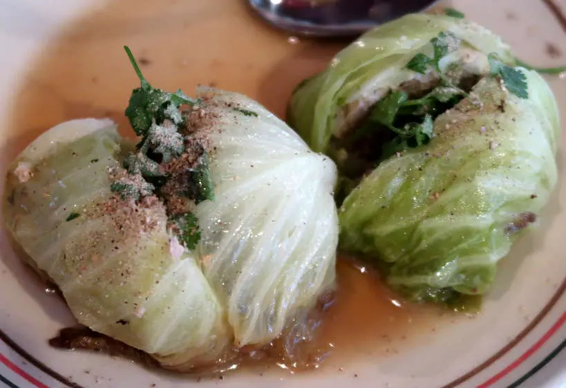 Au Kalampii a Cabbage Stuffed with Pork Laos Food by Authentic Food Quest