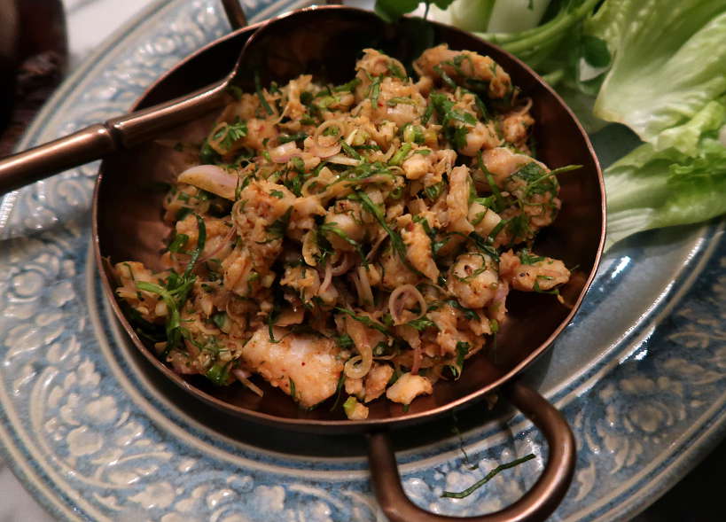 GoiPaa Mince Fish Salad for Laos Cuisine at Rosewood Luang Prabang by Authentic Food Quest