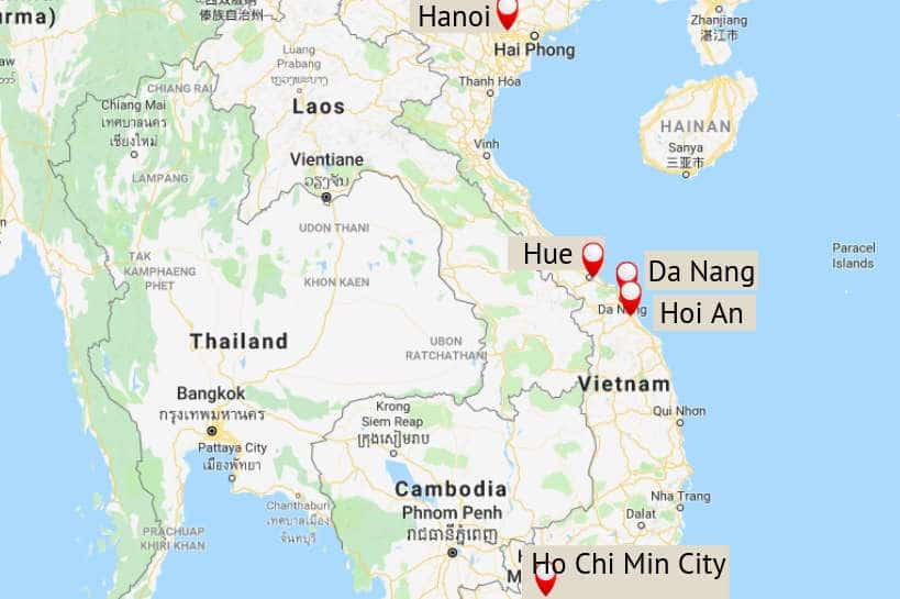 Map Vietnam for the best Food inVietnam Authentic Food Quest
