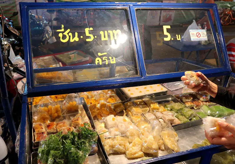 Thai Dessert vendor at Warorot Market Chiang Mai Street Food Authentic Food Quest