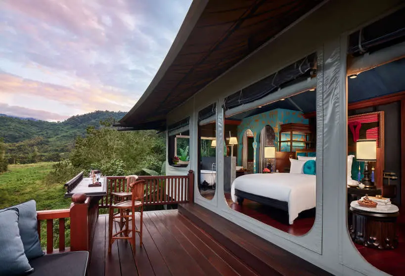 View from the Hilltop Tent at Rosewood for Best Hotel in Luang Prabang by Authentic Food Quest