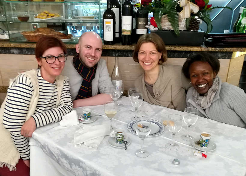 Claire and Rosemary at Casa Nanda with Friends to taste the best Food in Porto Authentic Food Quest