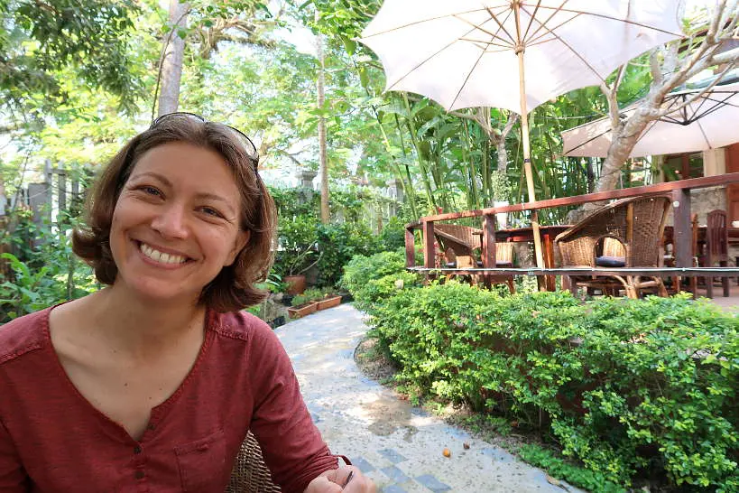 Claire at Big Tree Cafe and Gallery for Best Restaurant In Luang Prabang by Authentic Food Quest