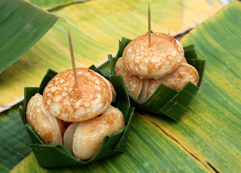 Coconut Rice Pancake or Khanom Nom Kok Laos Food Desserts by Authentic Food Quest