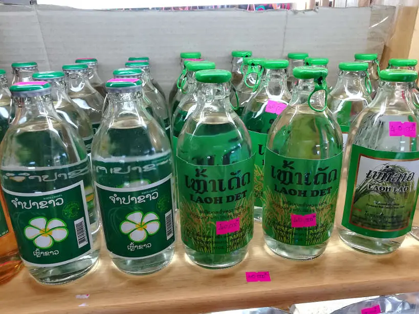 Lao Lao Bottle typical Laos Drinks Authentic Food Quest