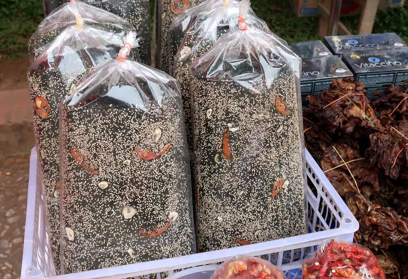 Mekong Seaweed at Morning Market Food in Luang Prabang Laos street food by Authentic Food Quest