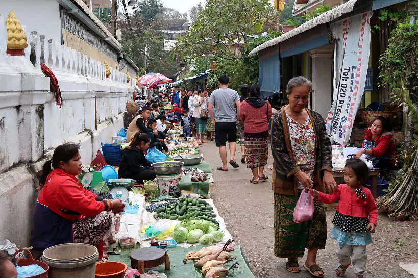 Morning Market for food in Luang Prabang by Authentic Food Quest