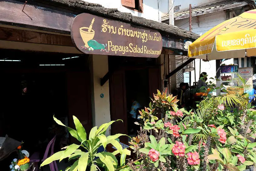 Papaya Salad Restaurant Luang Prabang Food by Authentic Food Quest