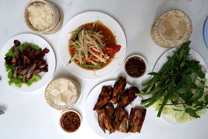 Grilled Chicken and Isaan dishes at Toy Roszab one of the best Restaurants in Chiang Mai by Authentic Food Quest