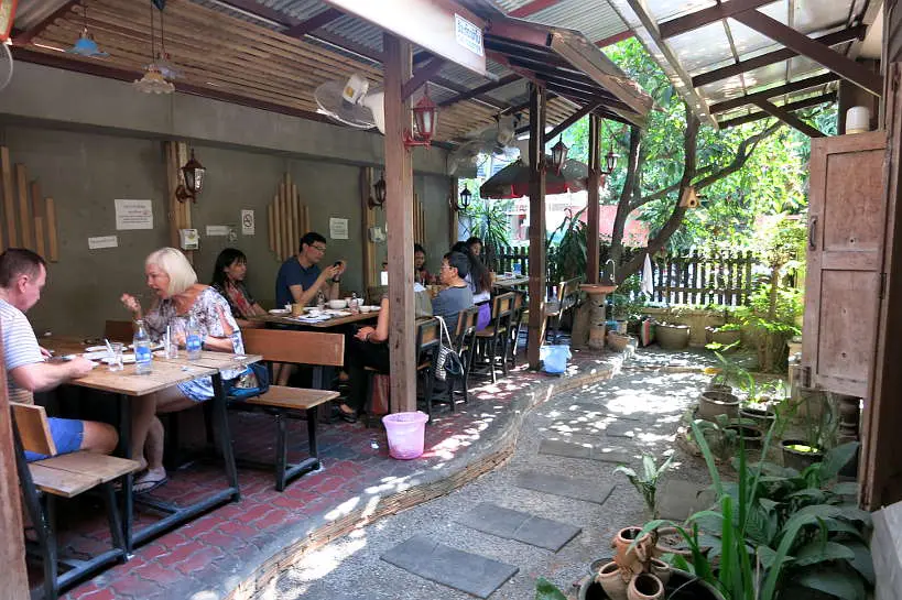 Outdoor seating at Cherng Doi one of the Best restaurants in Chiang Mai by Authentic Food Quest