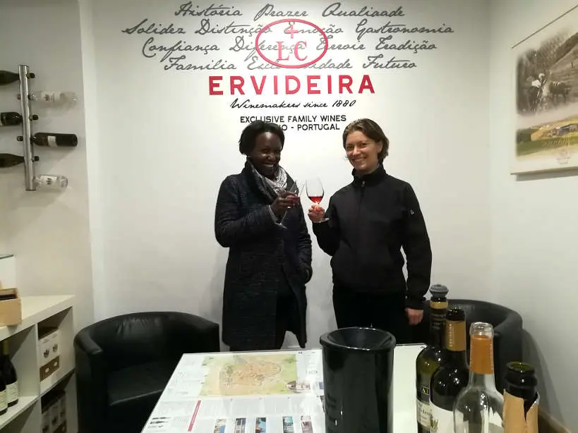 Rosemary and Claire wine tasting at Ervideira for Alentejo Food in Evora by Authentic Food Quest
