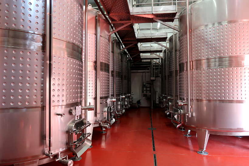 Steel Tank at Rupel Winery in Melnik Bulgaria by Authentic Food Quest