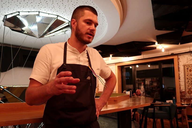 Chef Pevov at Cosmos one of the best Restaurant in Sofia by Authentic Food Quest