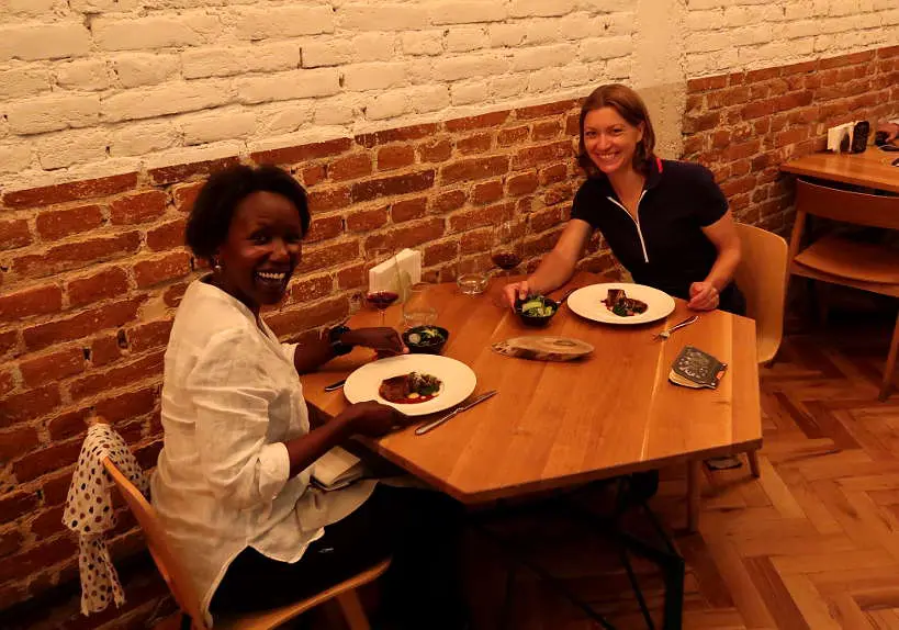 Rosemary and Claire at Cosmos Restaurant Sofia by Authentic Food Quest