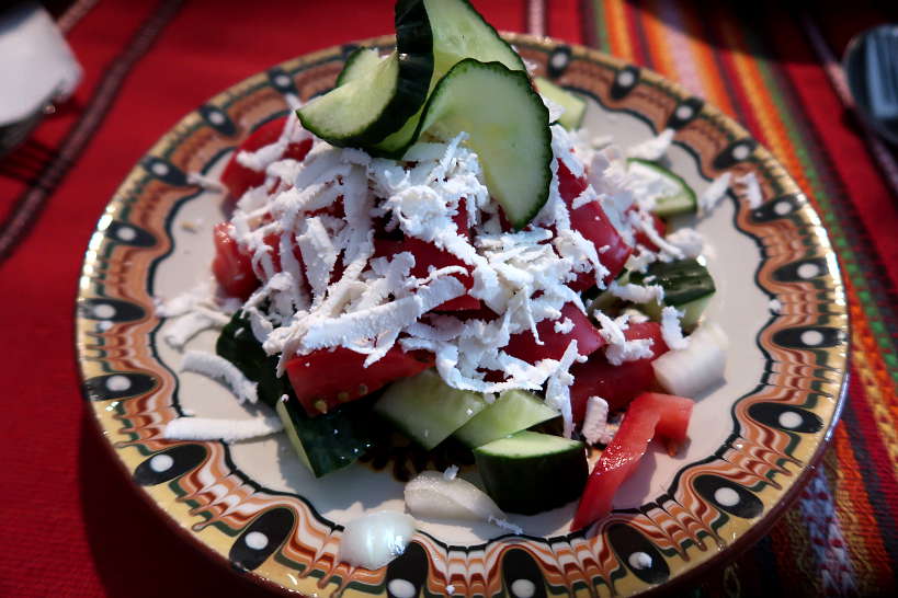 Shopska Salad at Restaurants in Bulgaria Authenticfoodquest.com